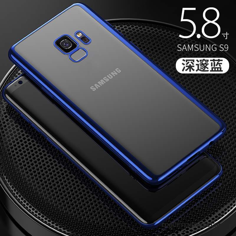 Samsung Galaxy S9 Coque Luxe Bleu Marin Protection Étui