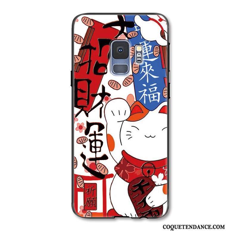 Samsung Galaxy S9+ Coque Multicolore Protection Étui Chat Peinture