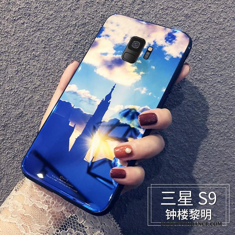 Samsung Galaxy S9 Coque Silicone Bleu Incassable Créatif De Téléphone