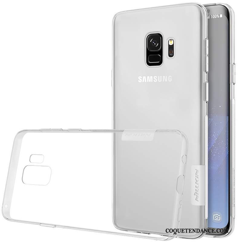 Samsung Galaxy S9+ Coque Transparent Or Étui Fluide Doux Incassable