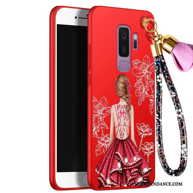 Samsung Galaxy S9+ Coque Étui De Téléphone Tendance Rouge Silicone