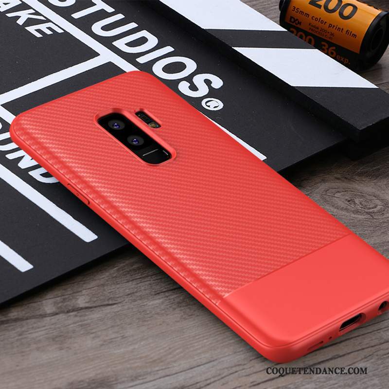 Samsung Galaxy S9+ Coque Étui Tendance Rouge Incassable Fluide Doux