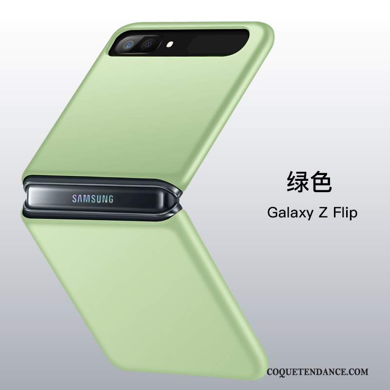 Samsung Z Flip Coque Transparent Vert Incassable Protection