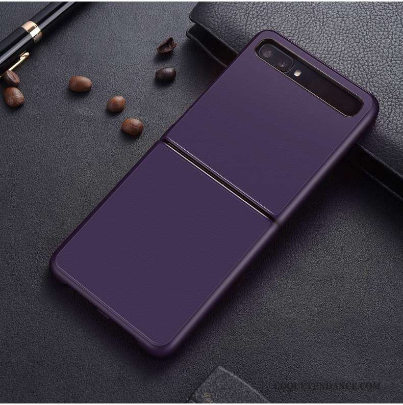 Samsung Z Flip Coque Étui Violet Couleur Unie Incassable Divisé