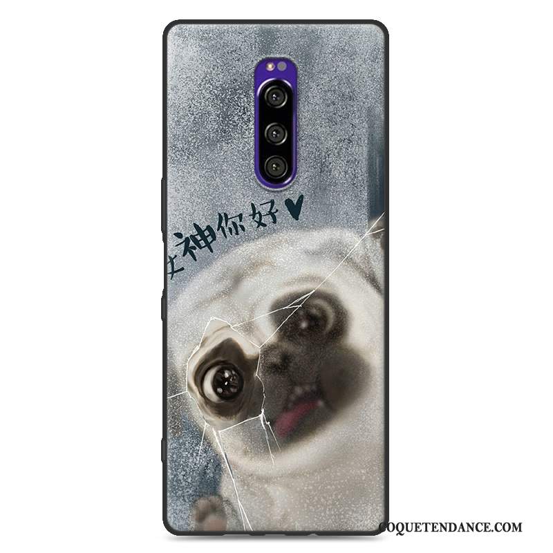 Sony Xperia 1 Coque Charmant Dessin Animé Marque De Tendance Tout Compris Silicone