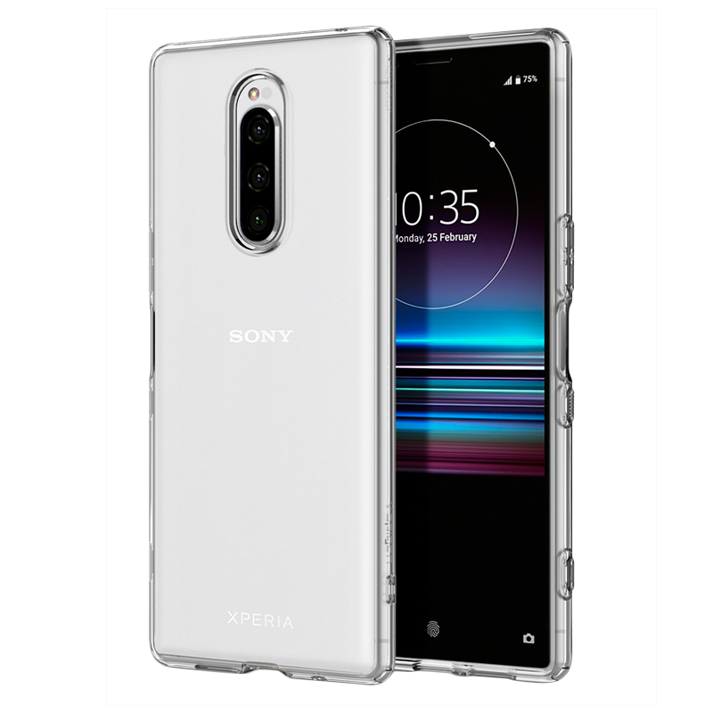 Sony Xperia 1 Coque Nouveau Délavé En Daim Fluide Doux Incassable Étui