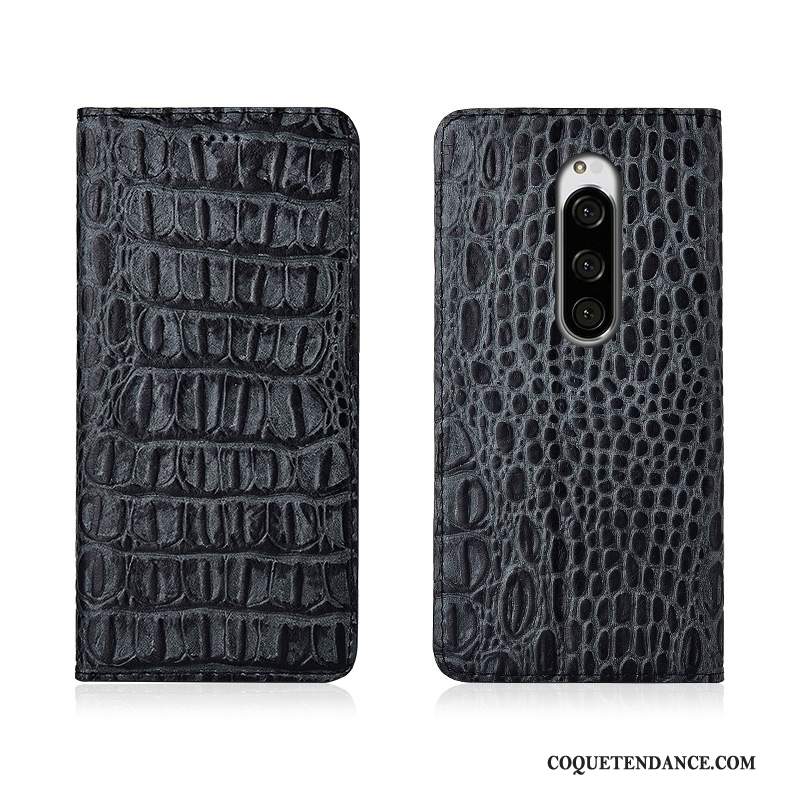 Sony Xperia 1 Coque Protection Silicone Délavé En Daim Étui En Cuir