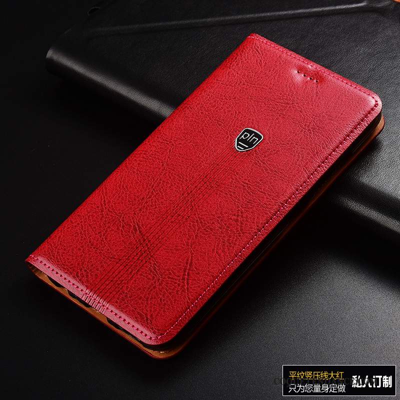 Sony Xperia 1 Coque Rouge Cuir Véritable Silicone Étui Étui En Cuir