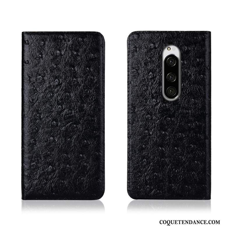 Sony Xperia 1 Coque Silicone De Téléphone Cuir Véritable Protection Fluide Doux