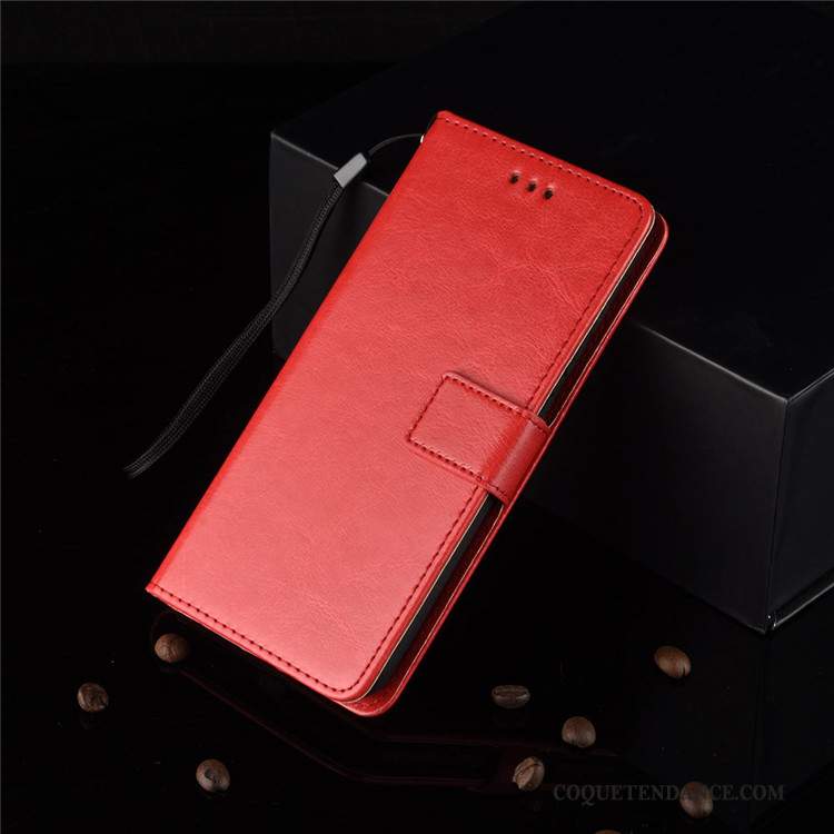 Sony Xperia 10 Ii Coque Étui En Cuir Housse Protection Rouge