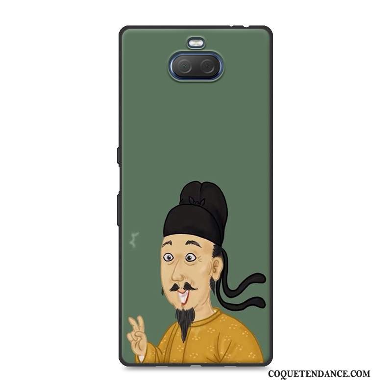 Sony Xperia 10 Plus Coque Personnalité Vert Amoureux Étui Silicone