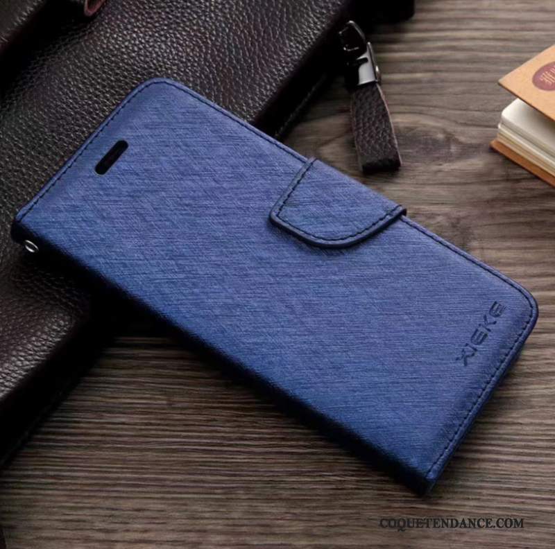 Sony Xperia 5 Coque Bleu Marin Modèle Fleurie Protection Étui Étui En Cuir