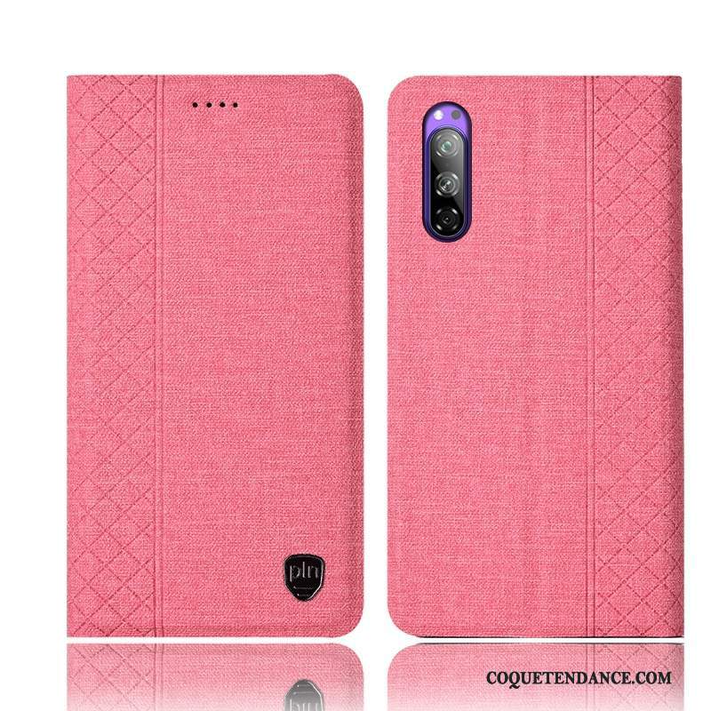 Sony Xperia 5 Coque Lin De Téléphone Rose Housse Étui