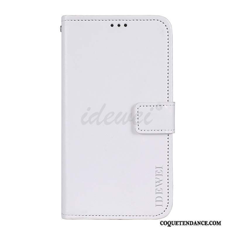 Sony Xperia C5 Ultra Dual Coque Étui Portefeuille Housse Blanc Protection