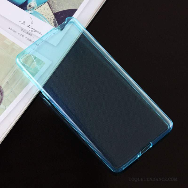 Sony Xperia E5 Coque De Téléphone Bleu Antidérapant Fluide Doux Transparent