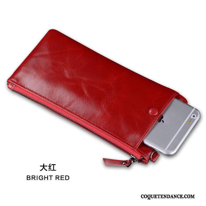 Sony Xperia E5 Coque Étui En Cuir Sac Portefeuille De Téléphone Rouge