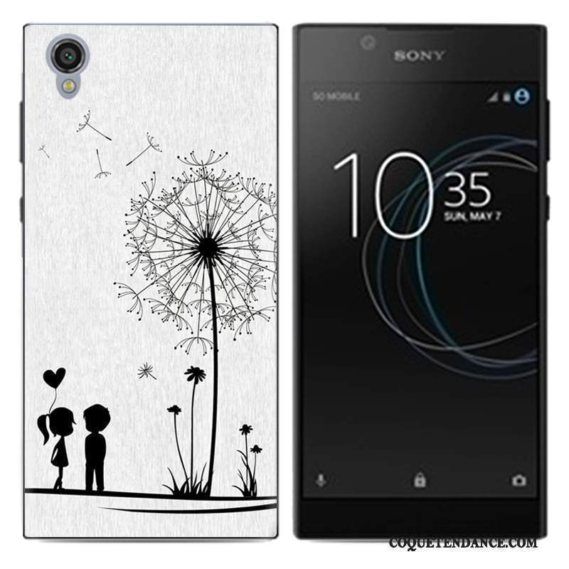 Sony Xperia L1 Coque Très Mince Blanc Tendance De Téléphone Pu