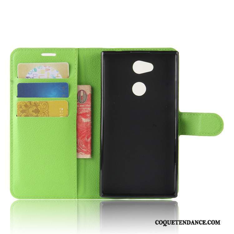 Sony Xperia L2 Coque Portefeuille Étui Vert Protection