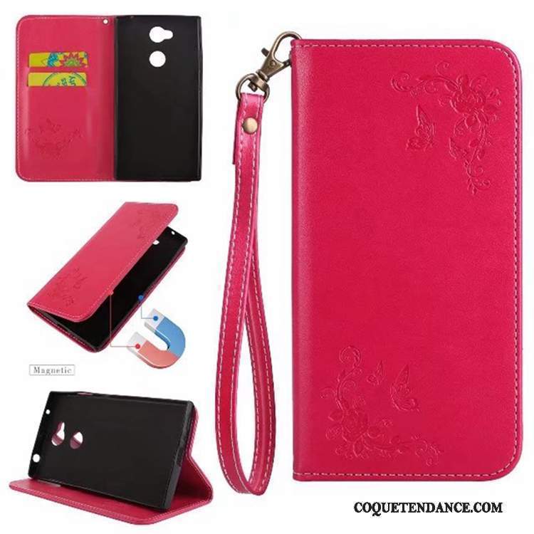 Sony Xperia L2 Coque Étui En Cuir Créatif Rouge Personnalité Housse