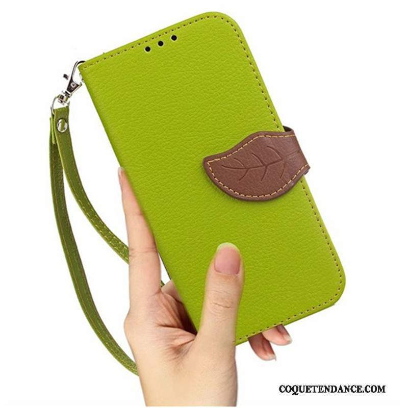 Sony Xperia M5 Dual Coque Vert Portefeuille Protection Housse