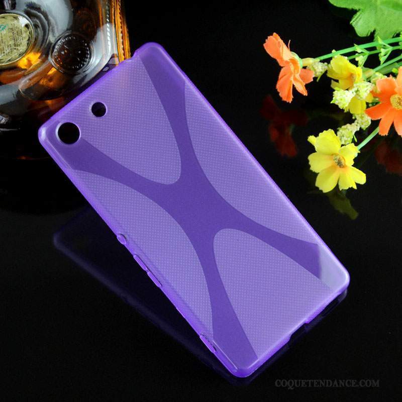 Sony Xperia M5 Dual Coque Étui Violet Fluide Doux Antidérapant