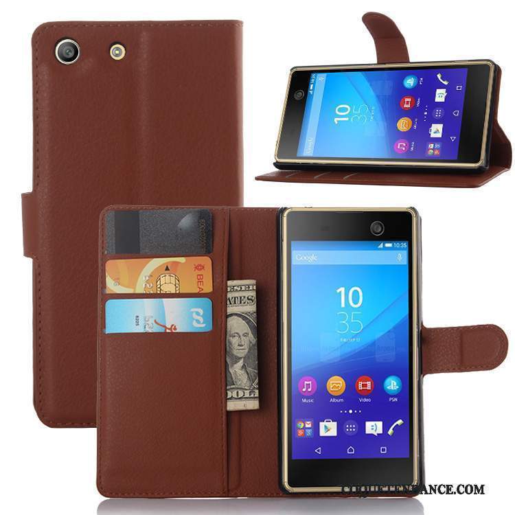 Sony Xperia M5 Dual Coque Étui Étui En Cuir De Téléphone Protection