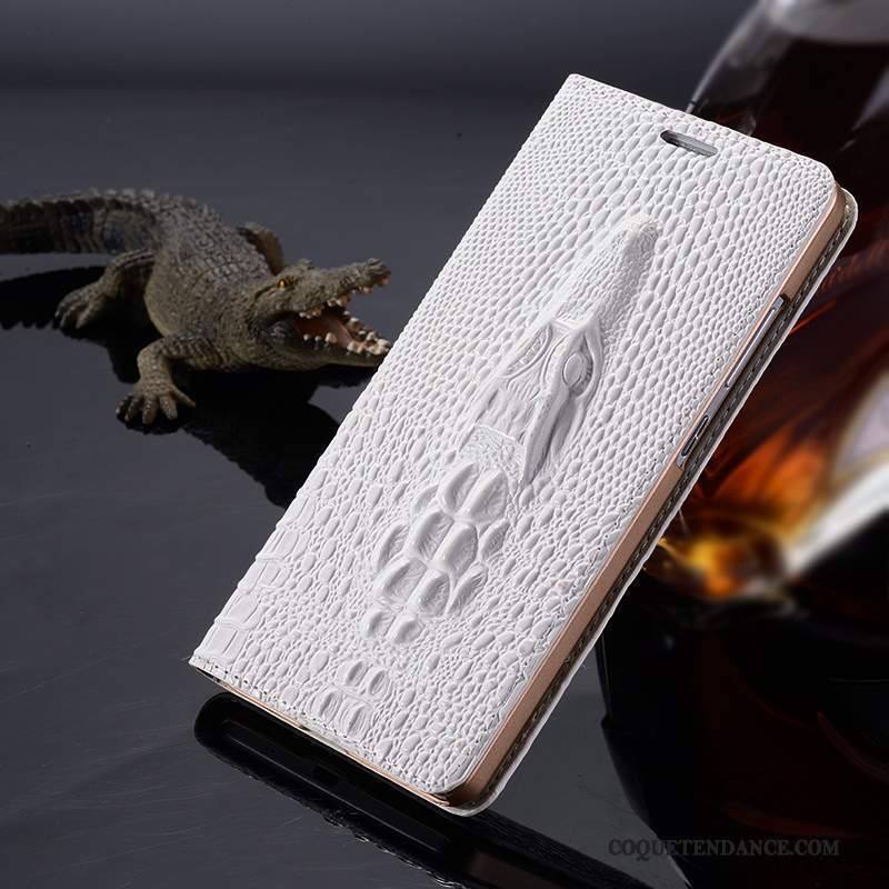 Sony Xperia T2 Coque Protection Cuir Véritable Blanc De Téléphone Étui