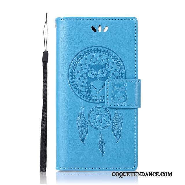 Sony Xperia X Compact Coque Portefeuille Bleu De Téléphone Étui Protection