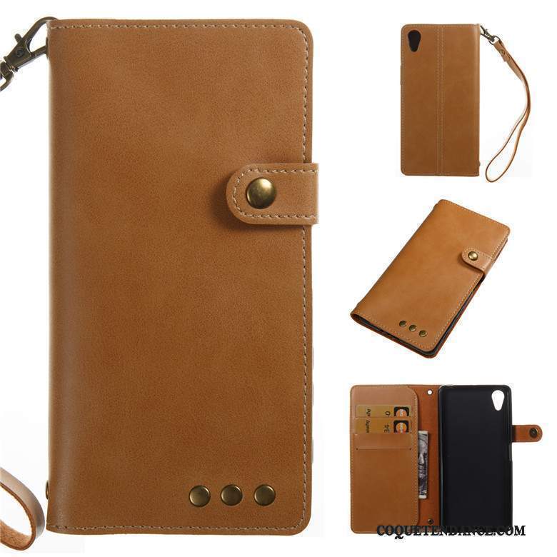 Sony Xperia X Coque Étui En Cuir Cuir Véritable Vintage De Téléphone Fluide Doux