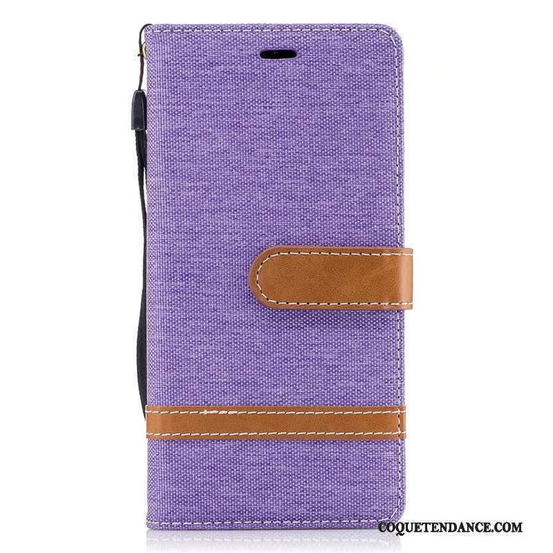 Sony Xperia Xa1 Coque En Denim Violet Housse Protection