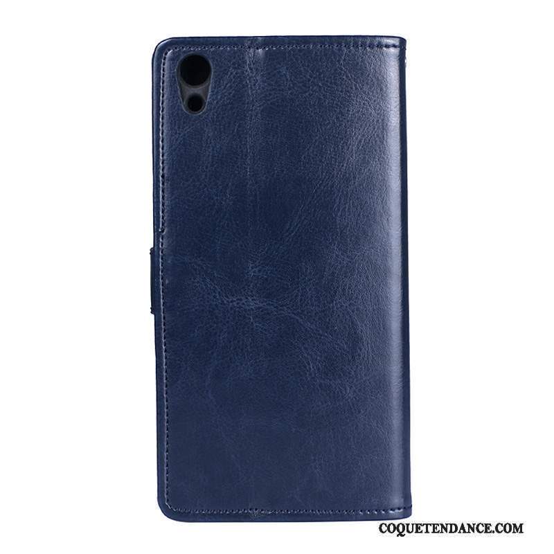 Sony Xperia Xa1 Ultra Coque De Téléphone Étui Bleu Étui En Cuir Portefeuille