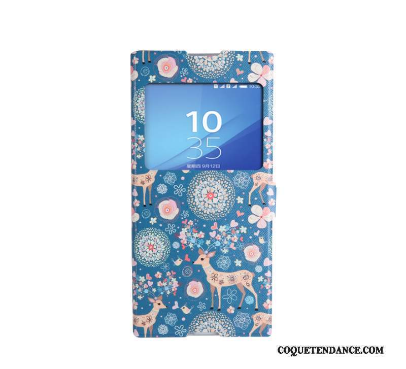 Sony Xperia Xa1 Ultra Coque Gems Housse Ouvrir La Fenêtre Fluide Doux Support