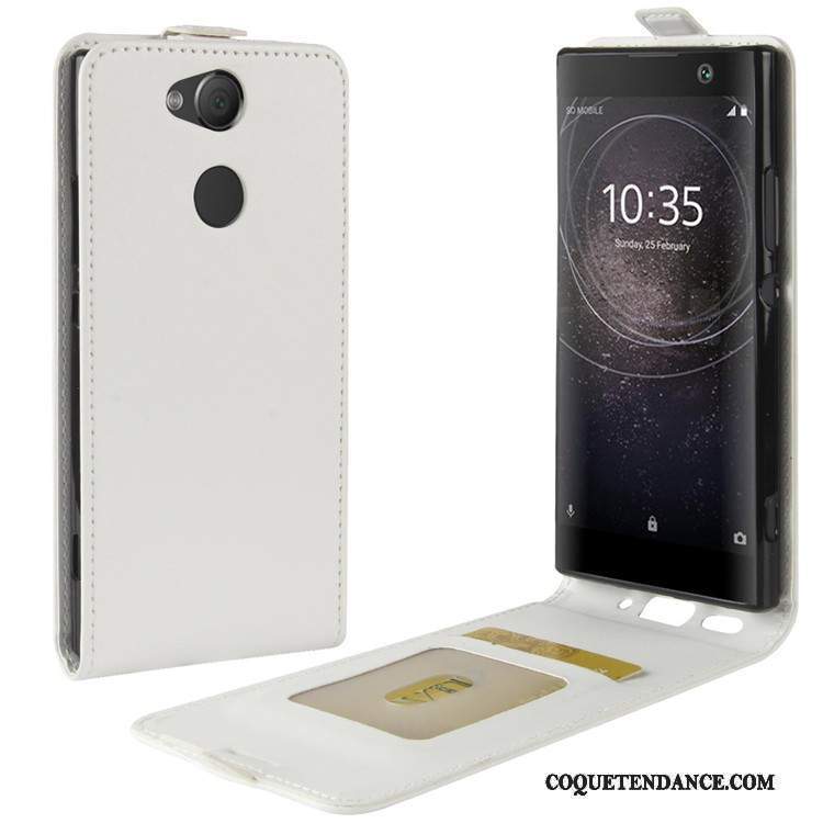 Sony Xperia Xa2 Coque Housse De Téléphone Étui En Cuir Protection Blanc