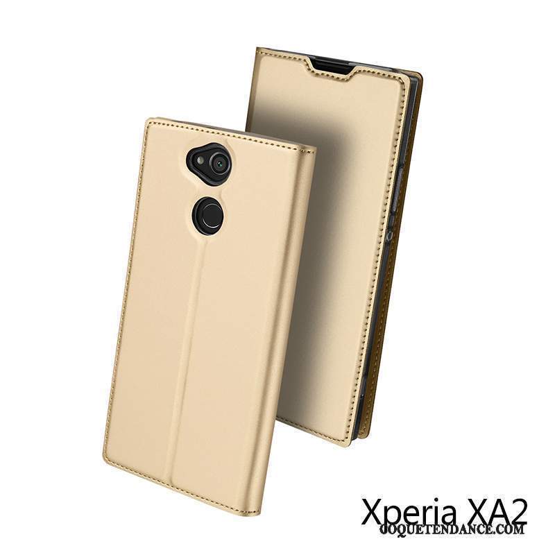 Sony Xperia Xa2 Coque Tendance Tout Compris Or Carte