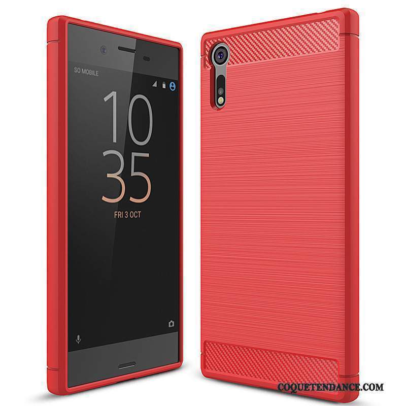 Sony Xperia Xz Coque Rouge Fluide Doux Étui De Téléphone Protection