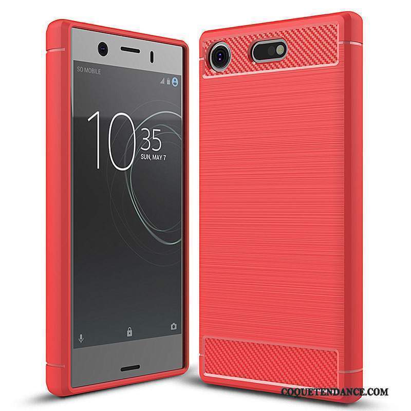 Sony Xperia Xz1 Compact Coque Protection De Téléphone Étui Rouge Silicone