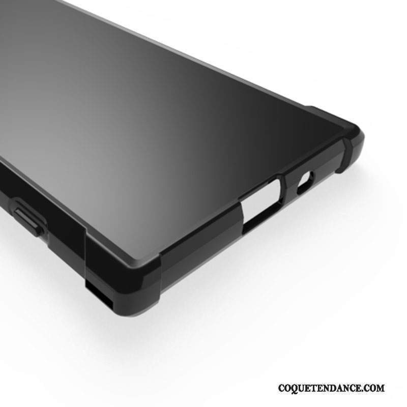 Sony Xperia Xz1 Coque Noir Protection De Téléphone Délavé En Daim Incassable