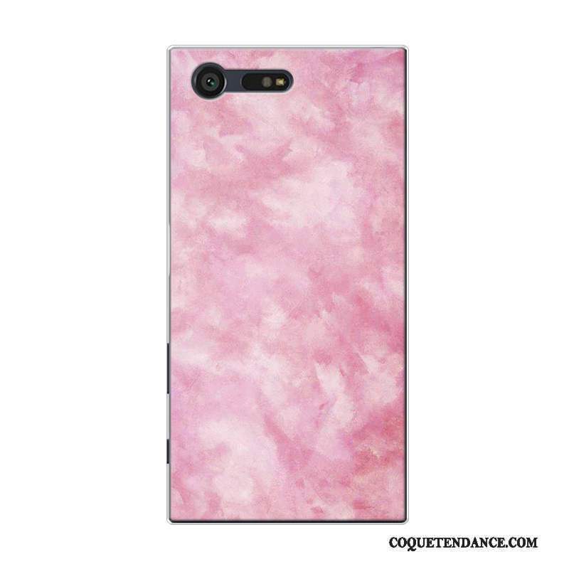 Sony Xperia Xz1 Coque Protection Silicone Rose Grand Étui