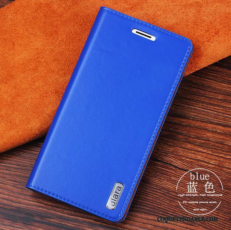 Sony Xperia Z1 Coque Incassable Bleu Étui En Cuir Clamshell