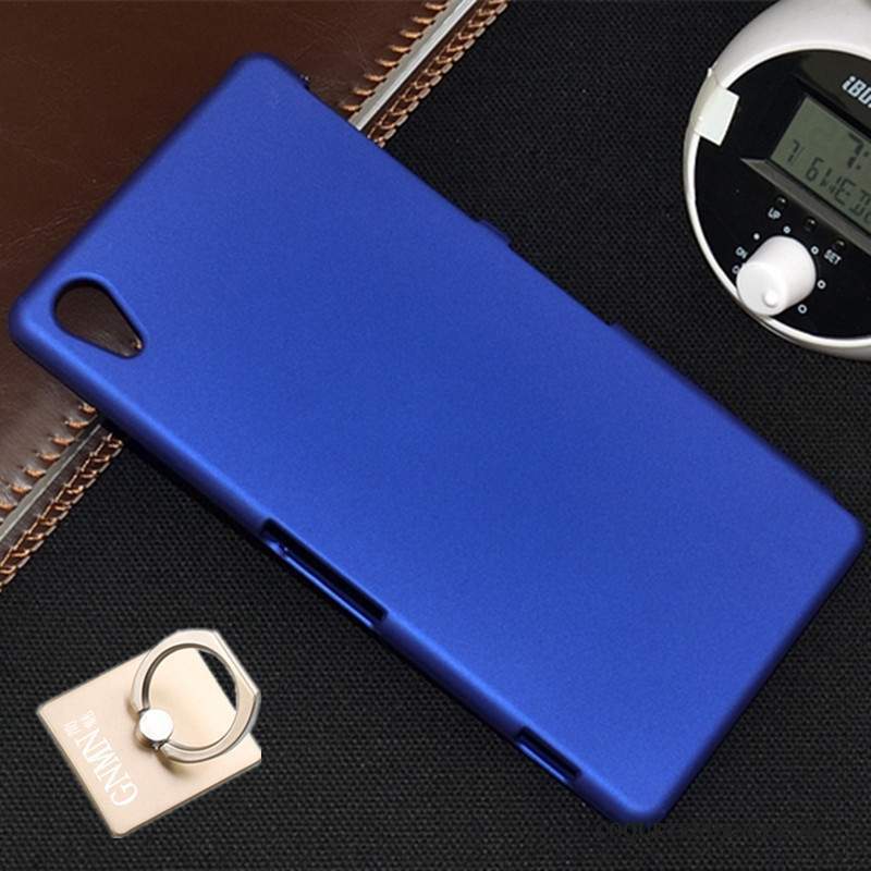Sony Xperia Z1 Coque Étui Bleu Délavé En Daim Difficile Protection