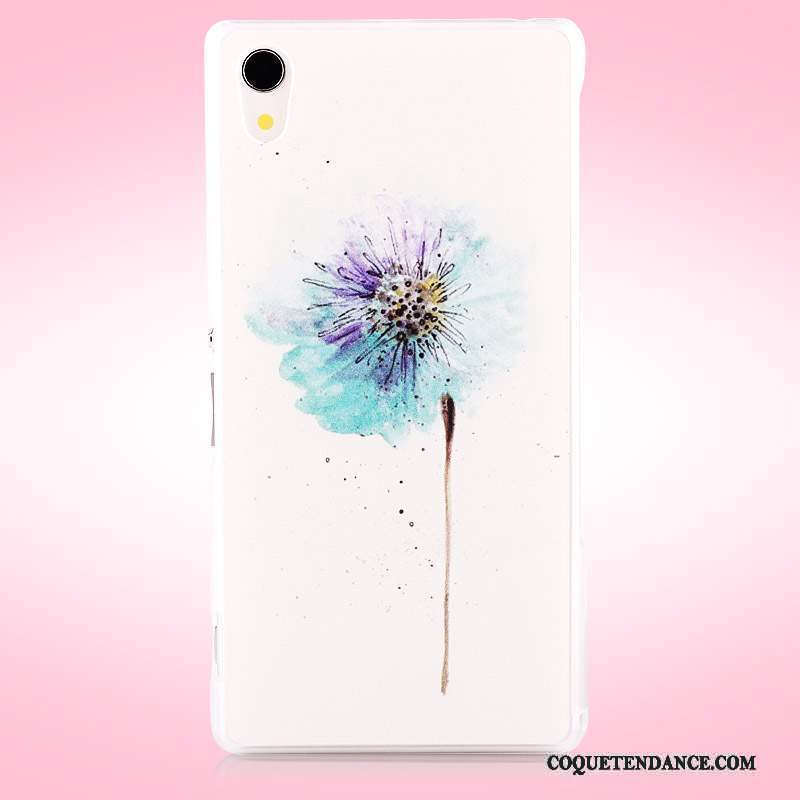 Sony Xperia Z2 Coque Blanc Peinture Étui Protection Très Mince