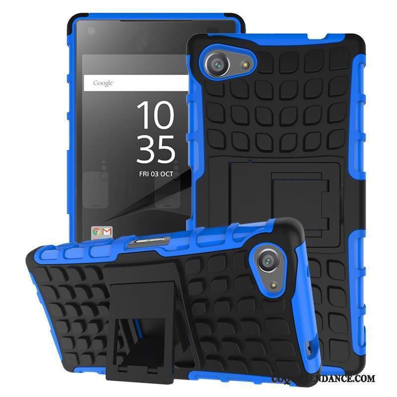 Sony Xperia Z5 Compact Coque Incassable Bleu Tout Compris Support Fluide Doux