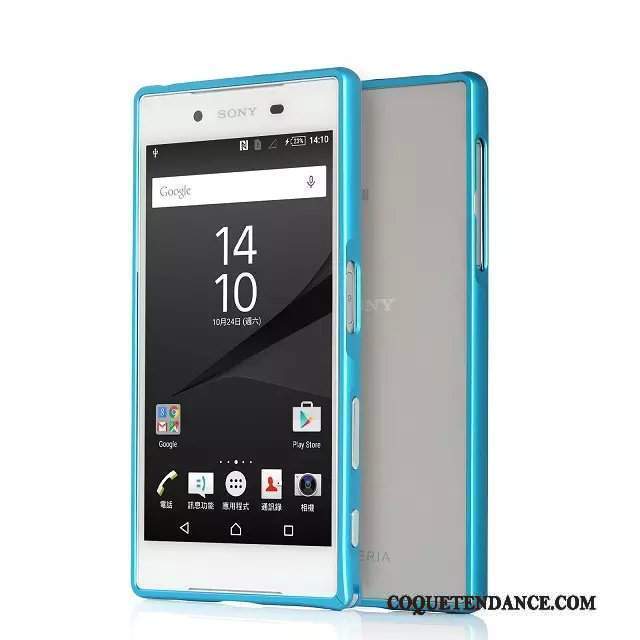 Sony Xperia Z5 Coque Border Métal De Téléphone Étui Bleu