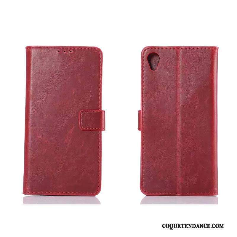 Sony Xperia Z5 Coque Protection De Téléphone Vin Rouge Étui Étui En Cuir