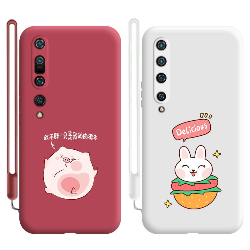 Xiaomi Mi 10 Coque Tout Compris Dessin Animé Net Rouge Étui Protection