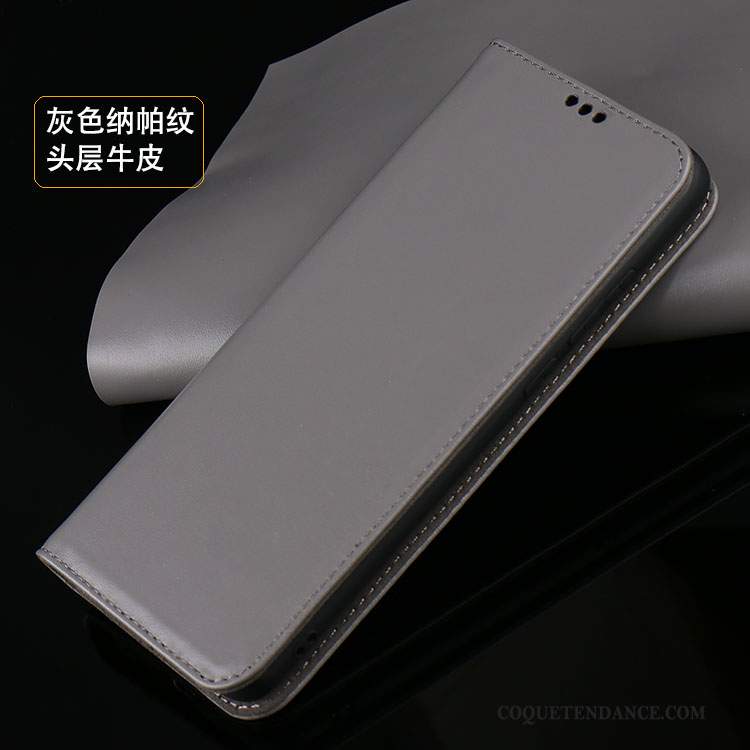 Xiaomi Mi 10 Pro Coque Incassable Cuir Véritable Petit Housse Protection
