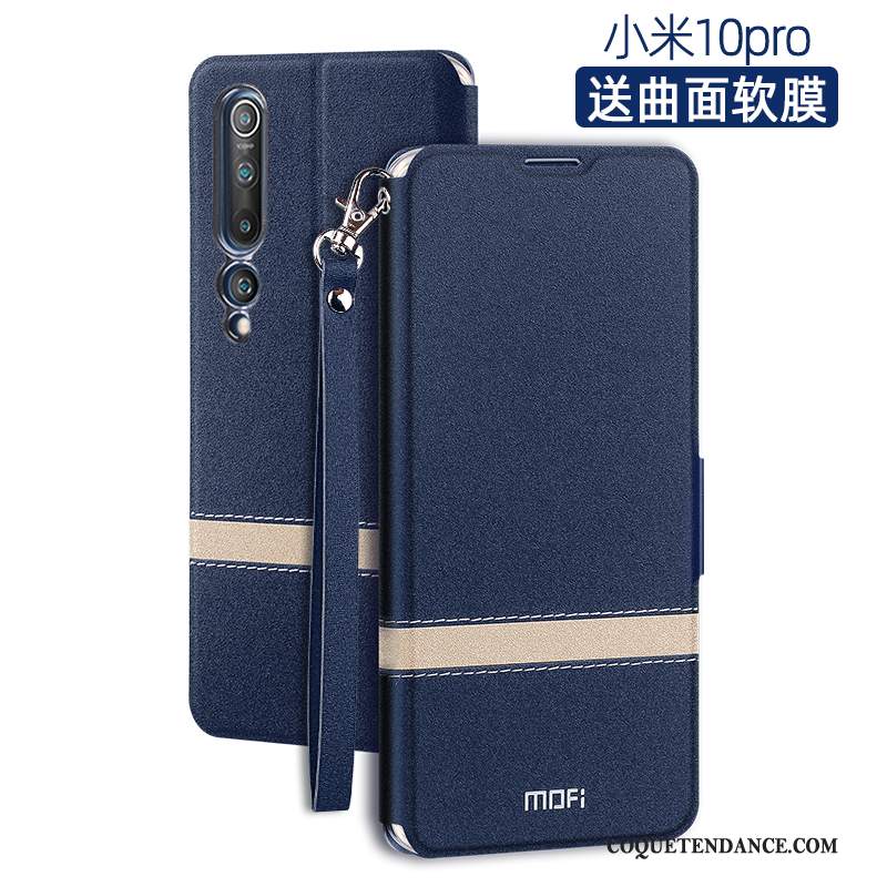 Xiaomi Mi 10 Pro Coque Étui Tout Compris Bleu Très Mince Clamshell