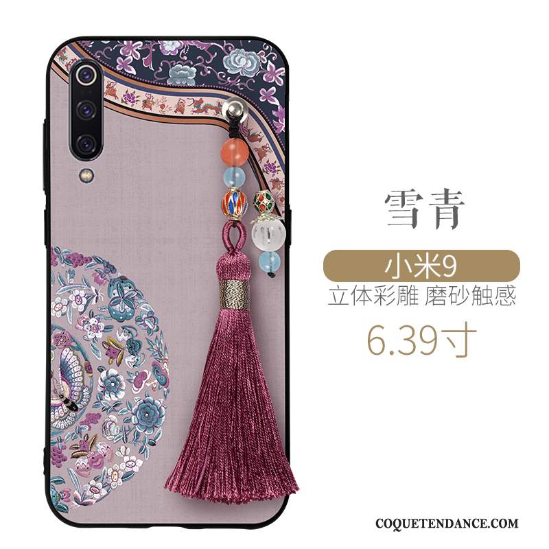 Xiaomi Mi 9 Coque Modèle Fleurie Tout Compris Étui Petit Rose