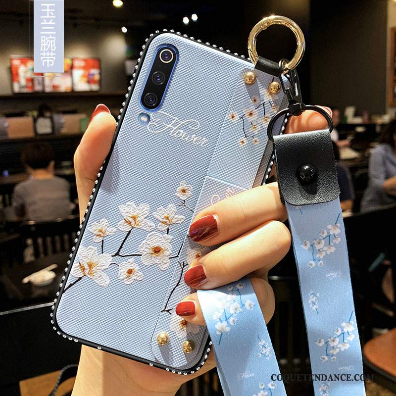 Xiaomi Mi 9 Lite Coque Tempérer Ornements Suspendus Fluide Doux Délavé En Daim