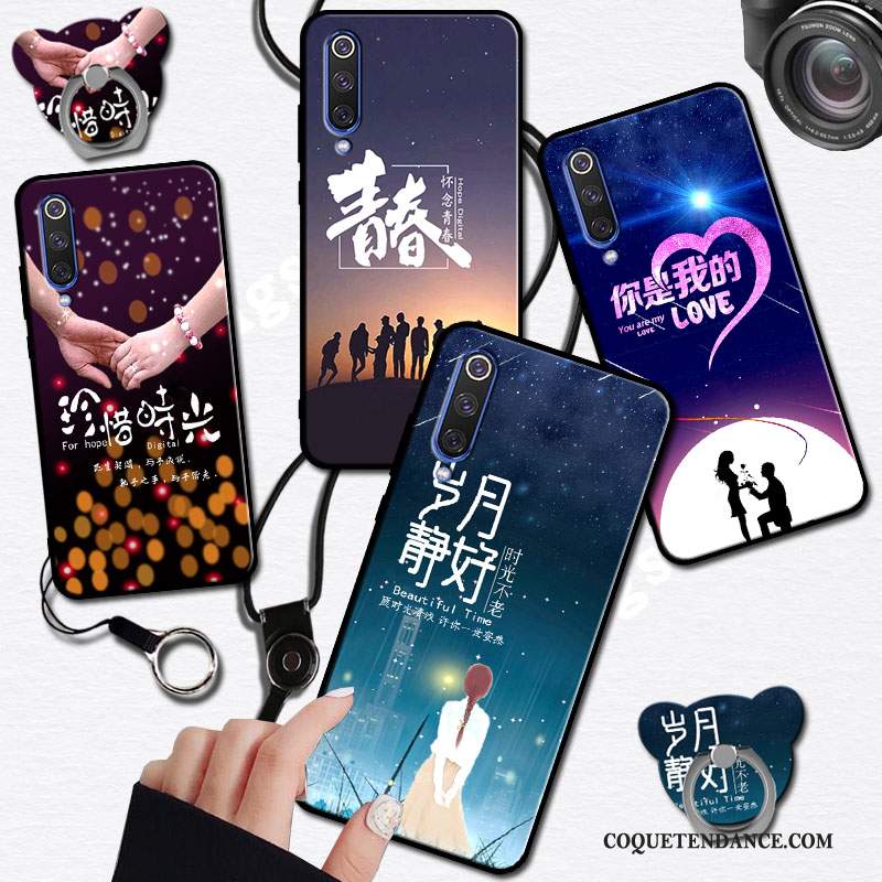 Xiaomi Mi 9 Se Coque Anneau Bleu Marin Tendance Violet